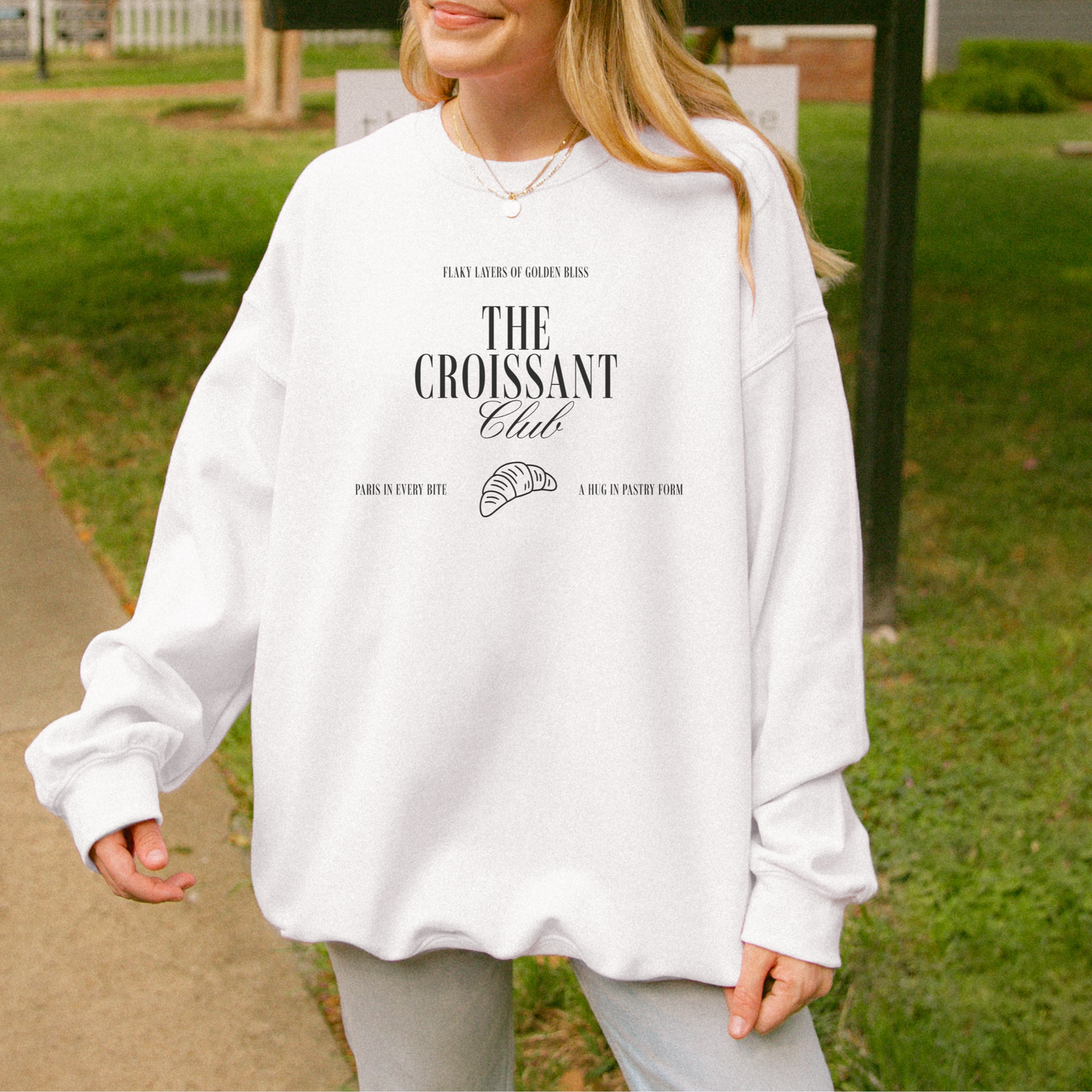 White The Croissant Club Sweatshirt