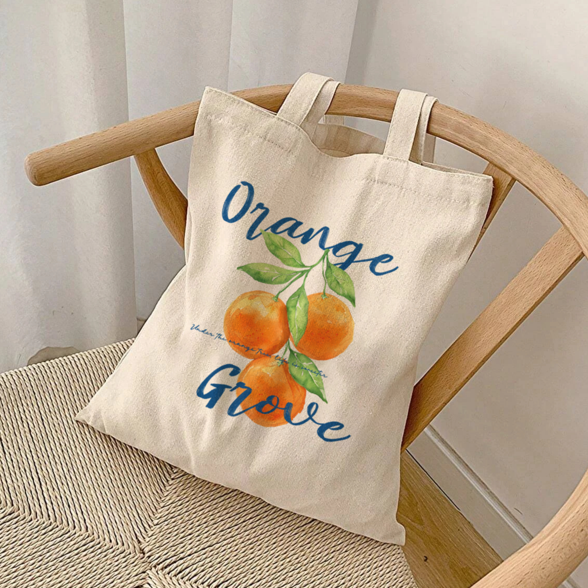 Watercolor Orange Grove Tote Bag