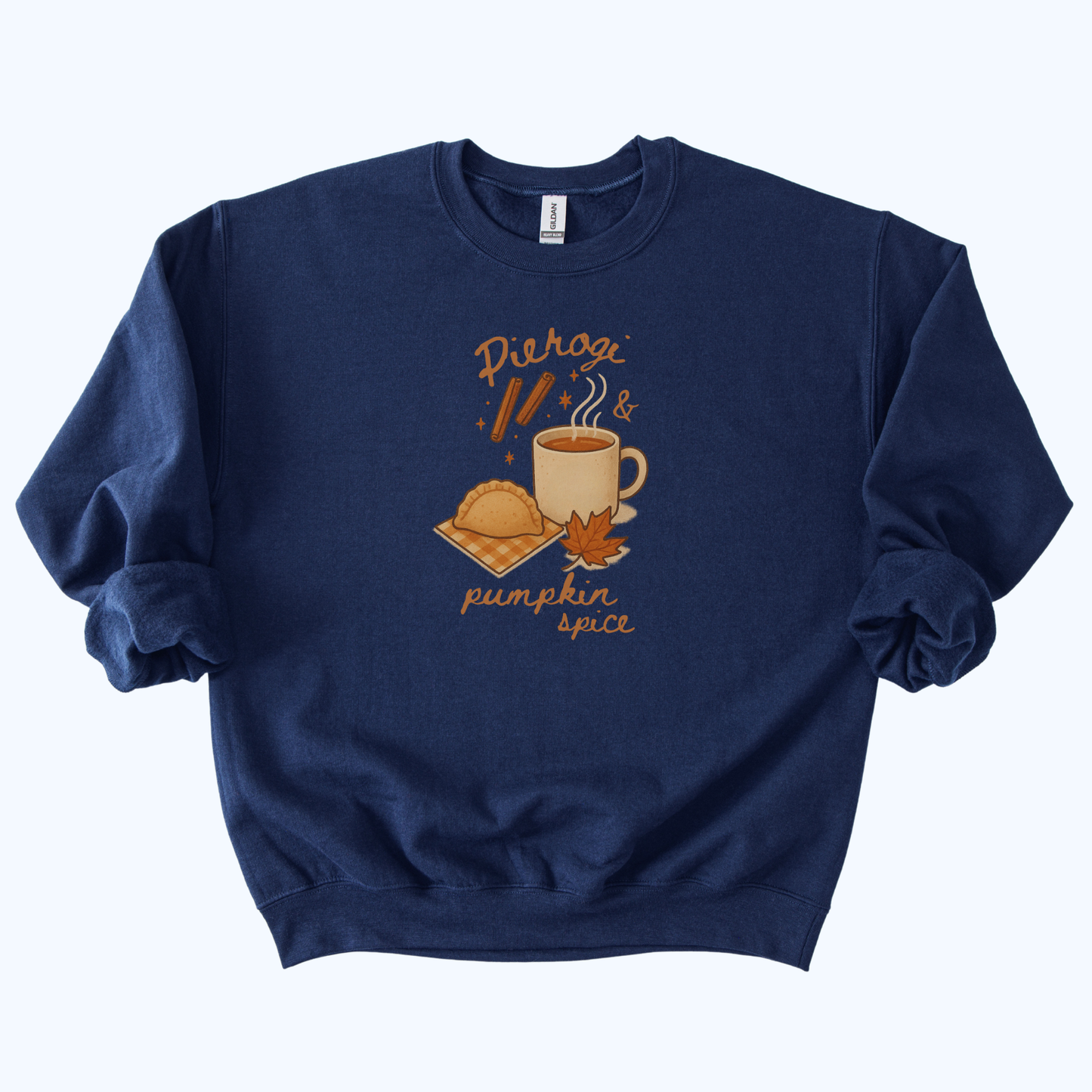 Navy blue Pierogi and Pumpkin Spice Sweatshirt