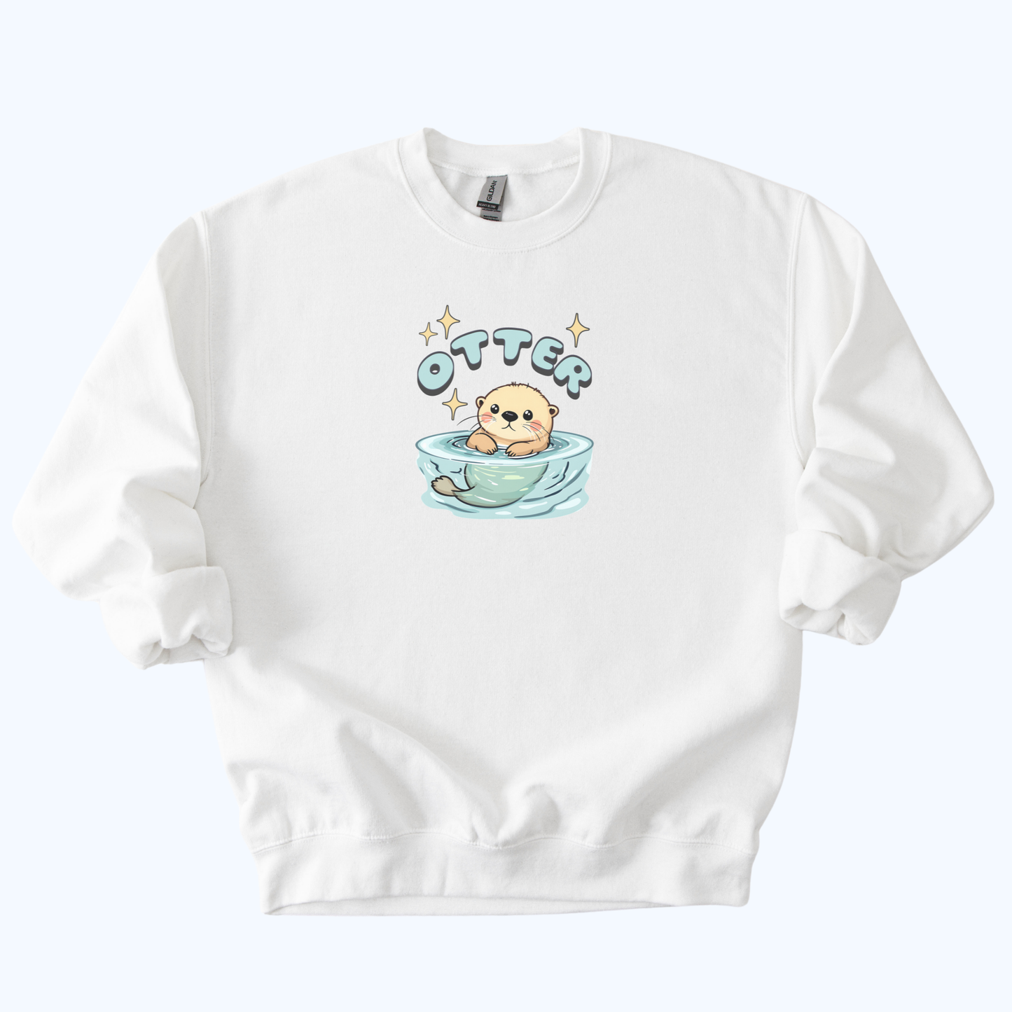 Sea Otter Graphic Crewneck Sweatshirt | Cute Animal Gift