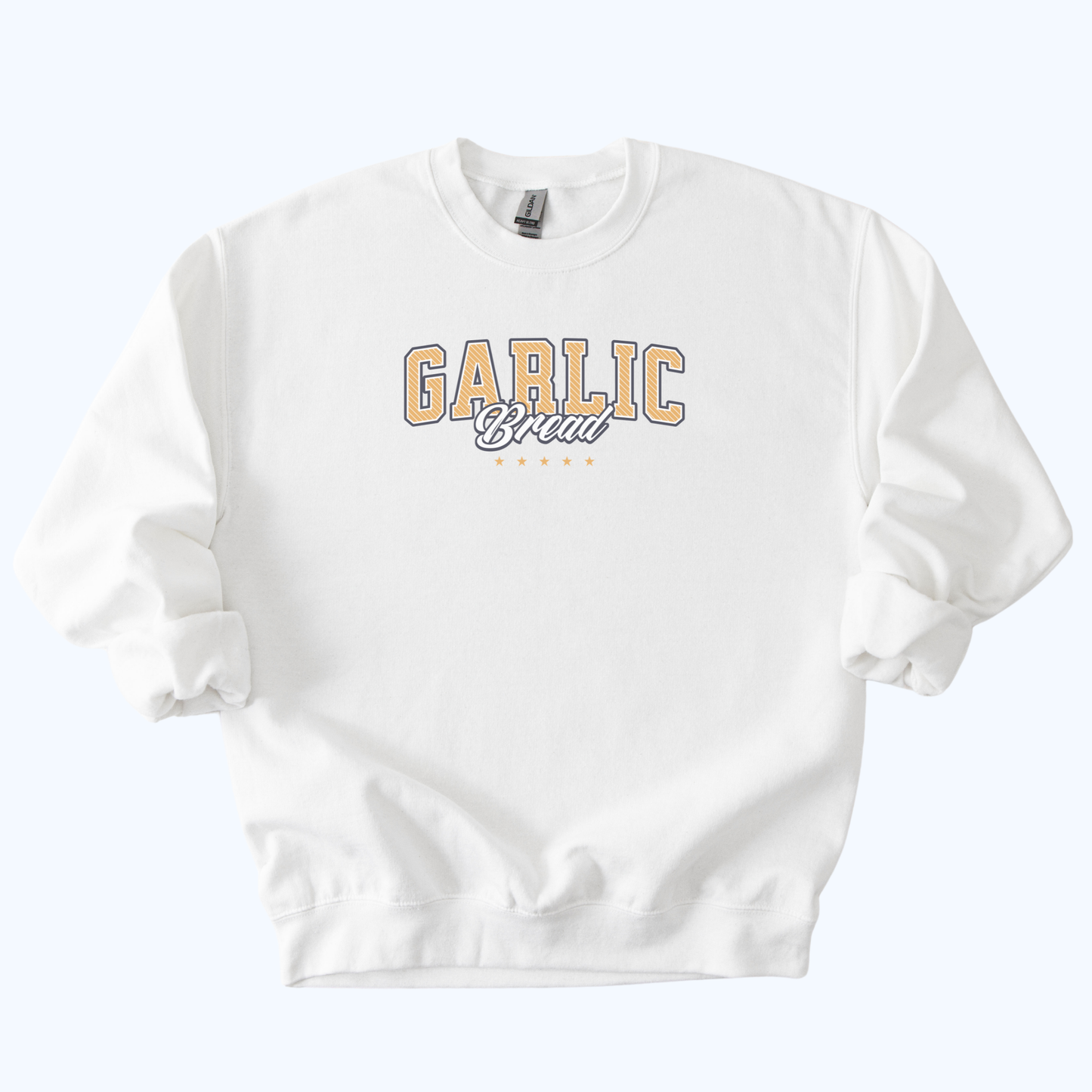 Garlic Bread Varsity Crewneck Sweatshirt | Foodie Gift