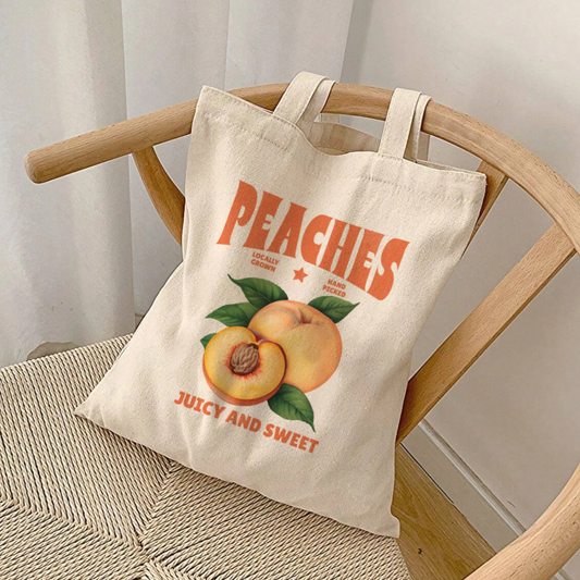 Peaches Juicy Sweet Tote Bag