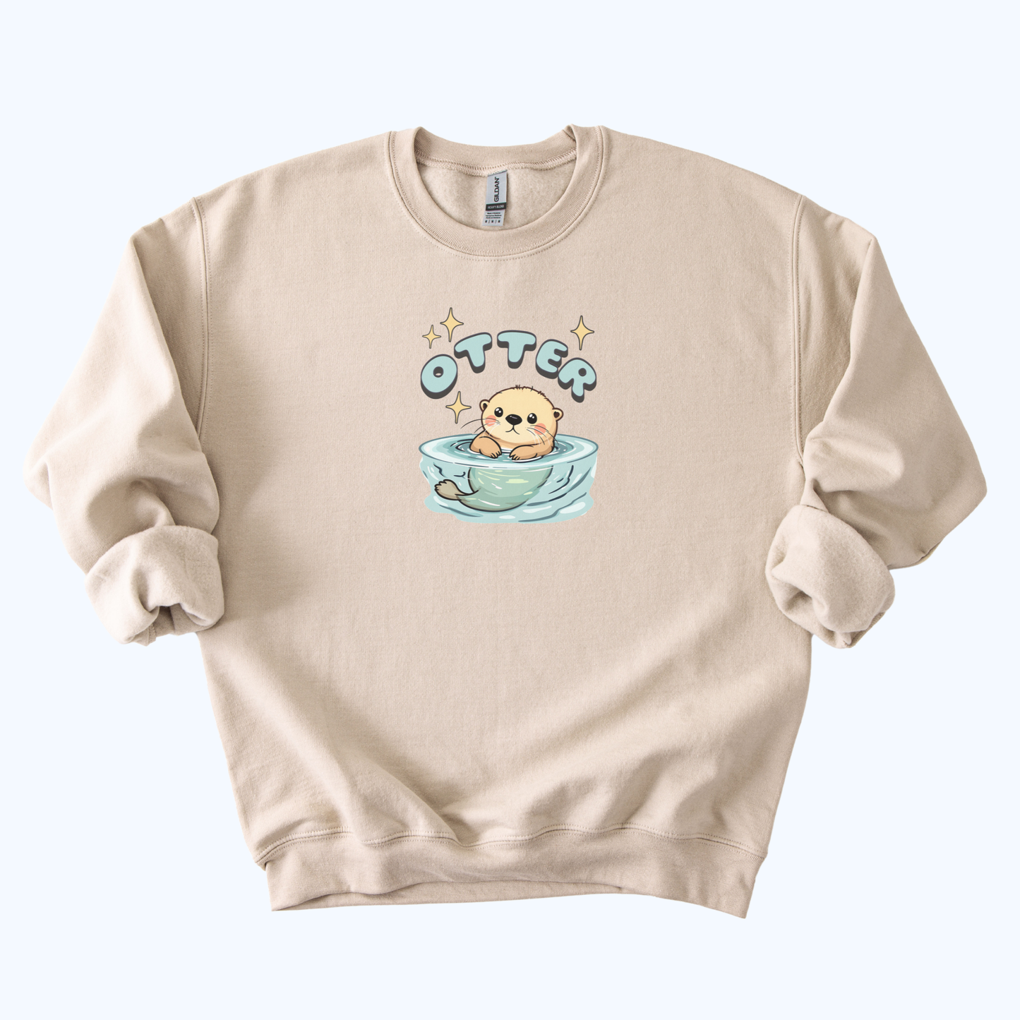 Sea Otter Graphic Crewneck Sweatshirt | Cute Animal Gift