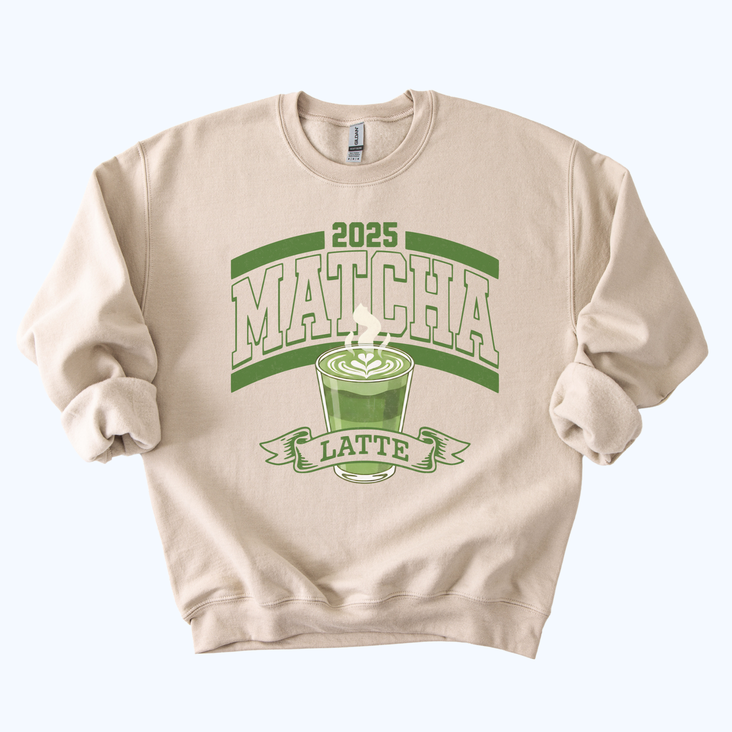 2025 Matcha Latte Varsity Sweatshirt | Vintage Football Style Crewneck