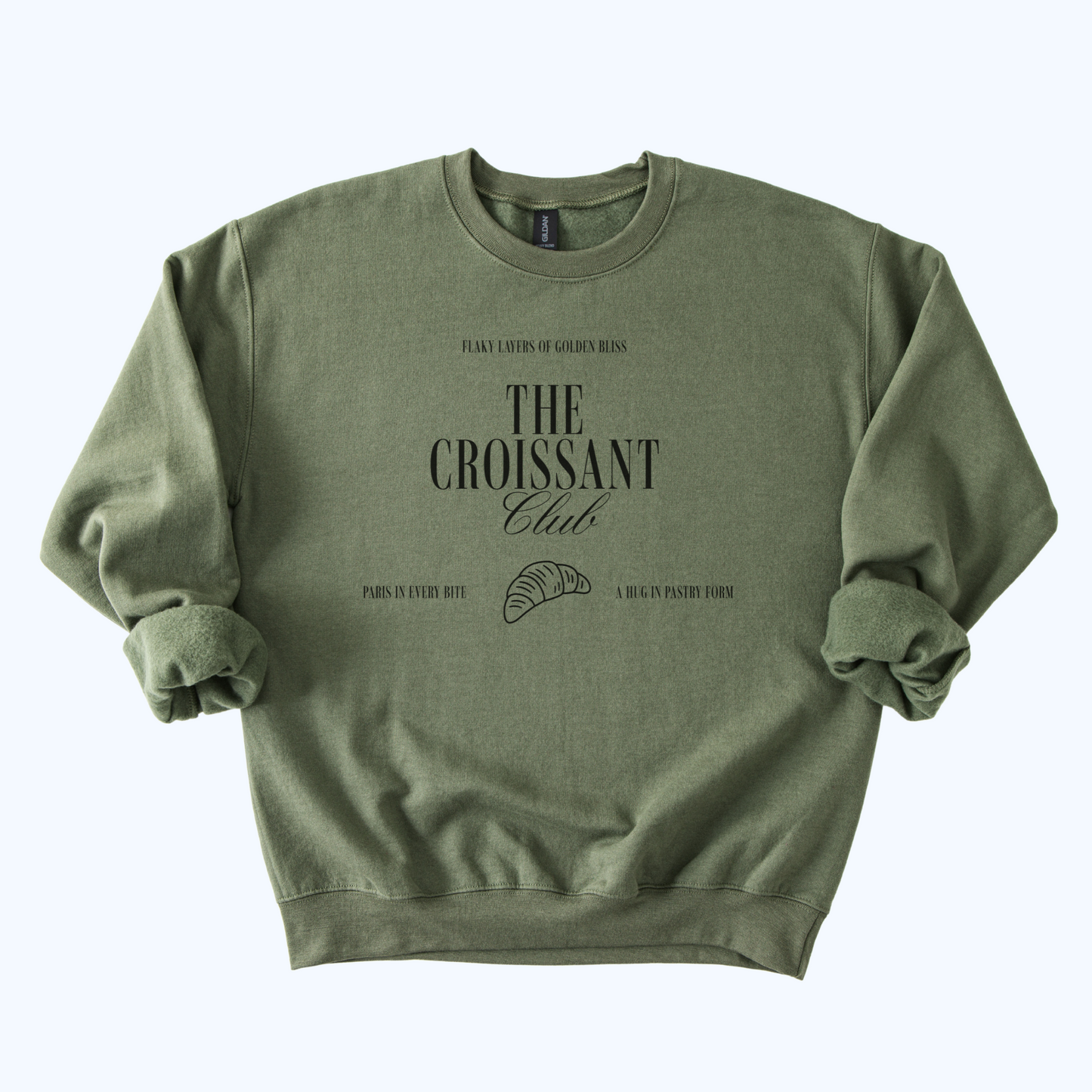 military green The Croissant Club Sweatshirt