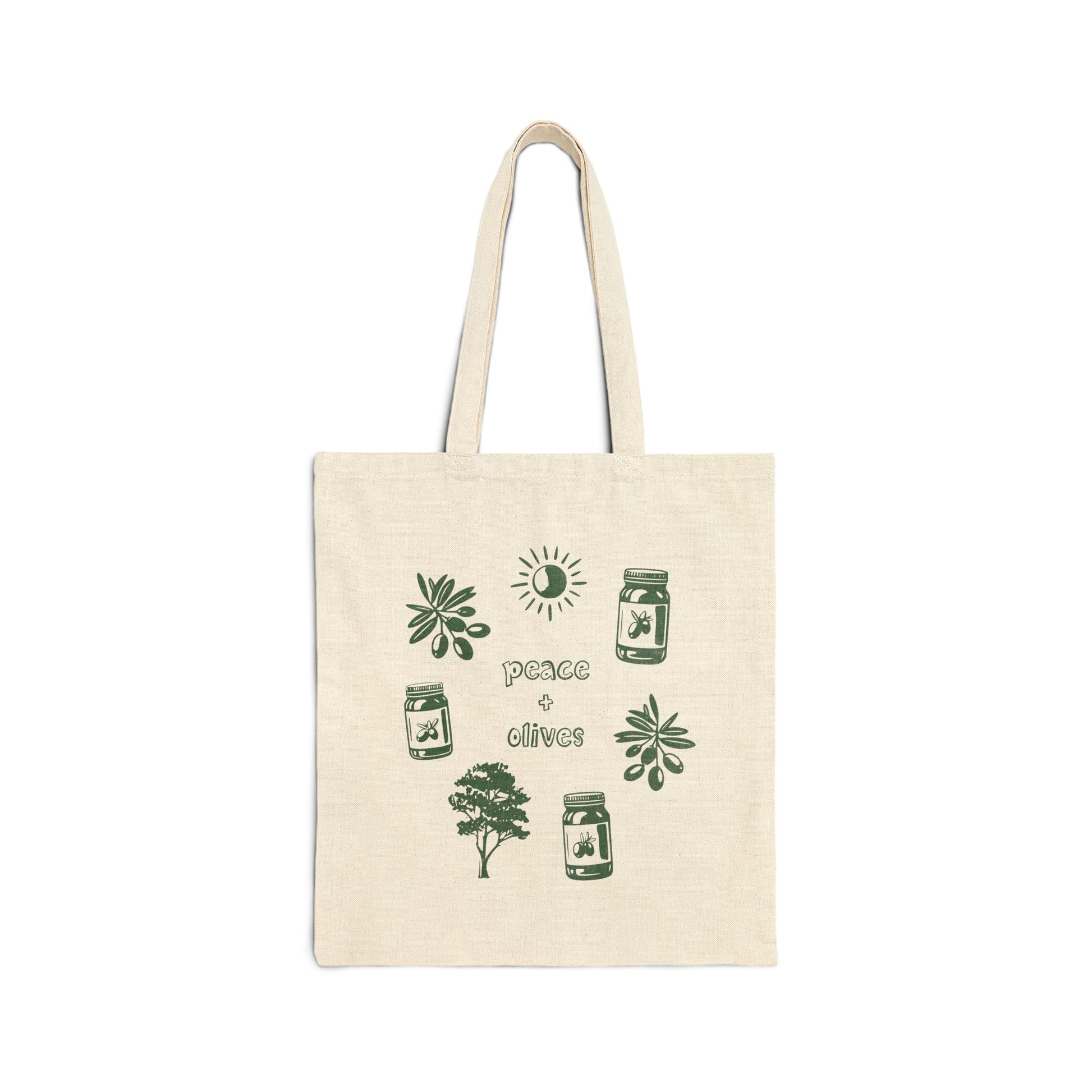 Peace And Olives Doodle Tote Bag