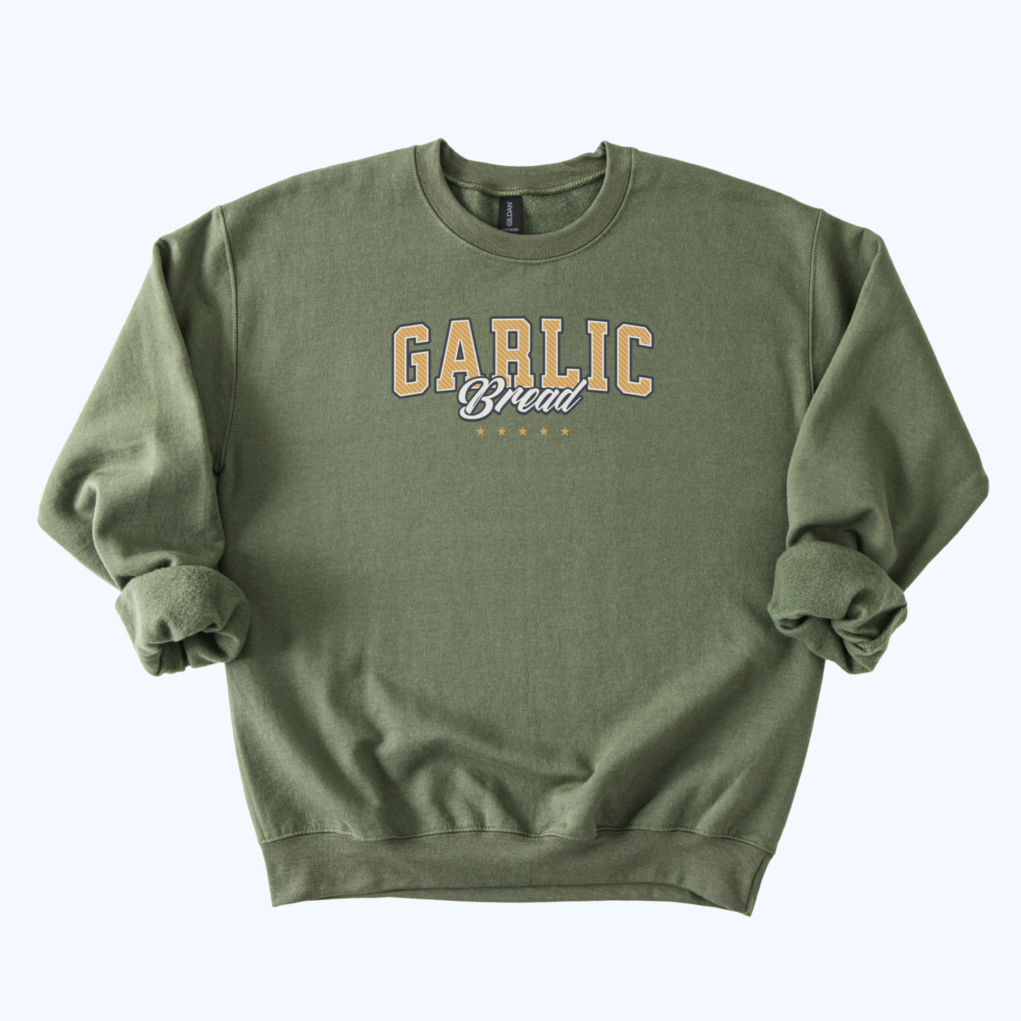 Garlic Bread Varsity Crewneck Sweatshirt | Foodie Gift