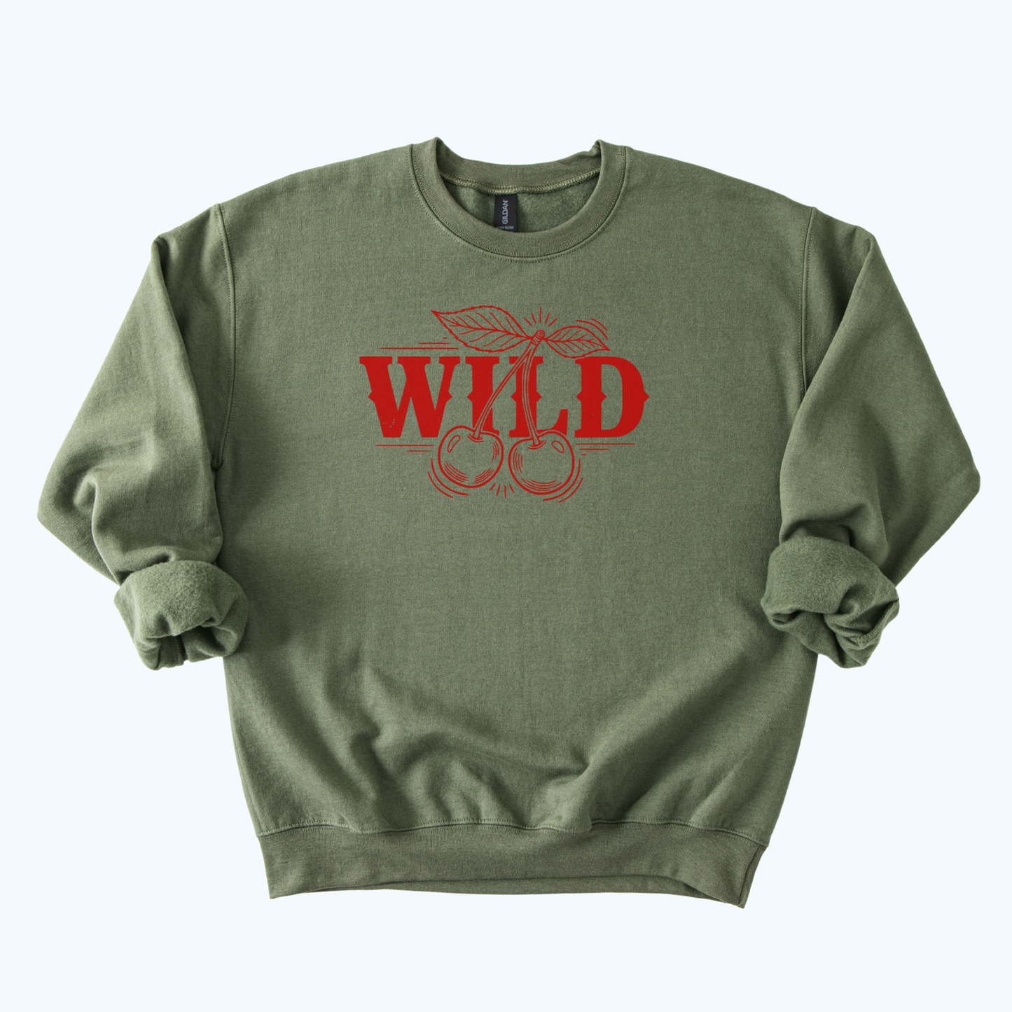 Wild Cherry Sweatshirt | Retro Fruit Graphic Crewneck