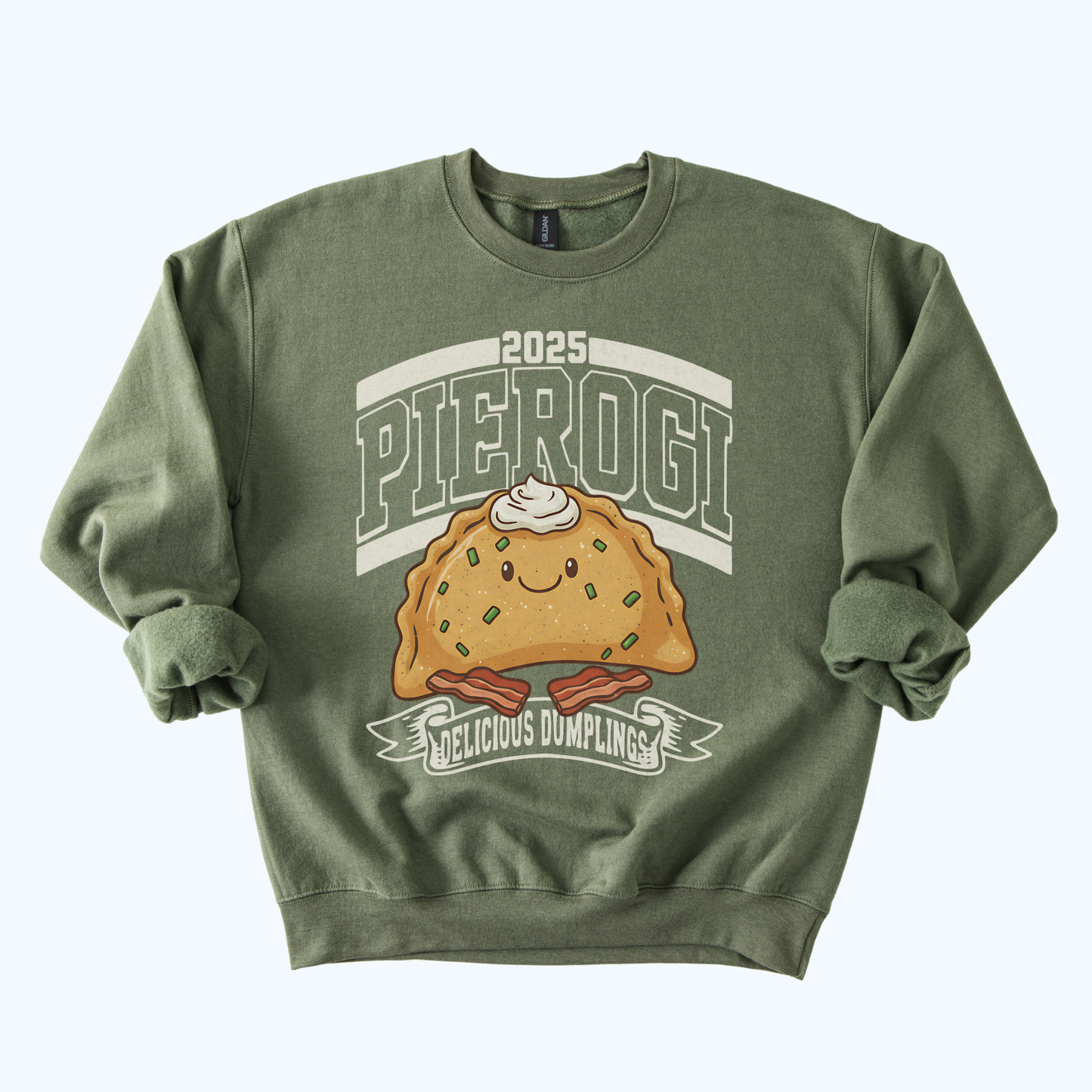 military green 2025 Pierogi vintage football style sweatshirt