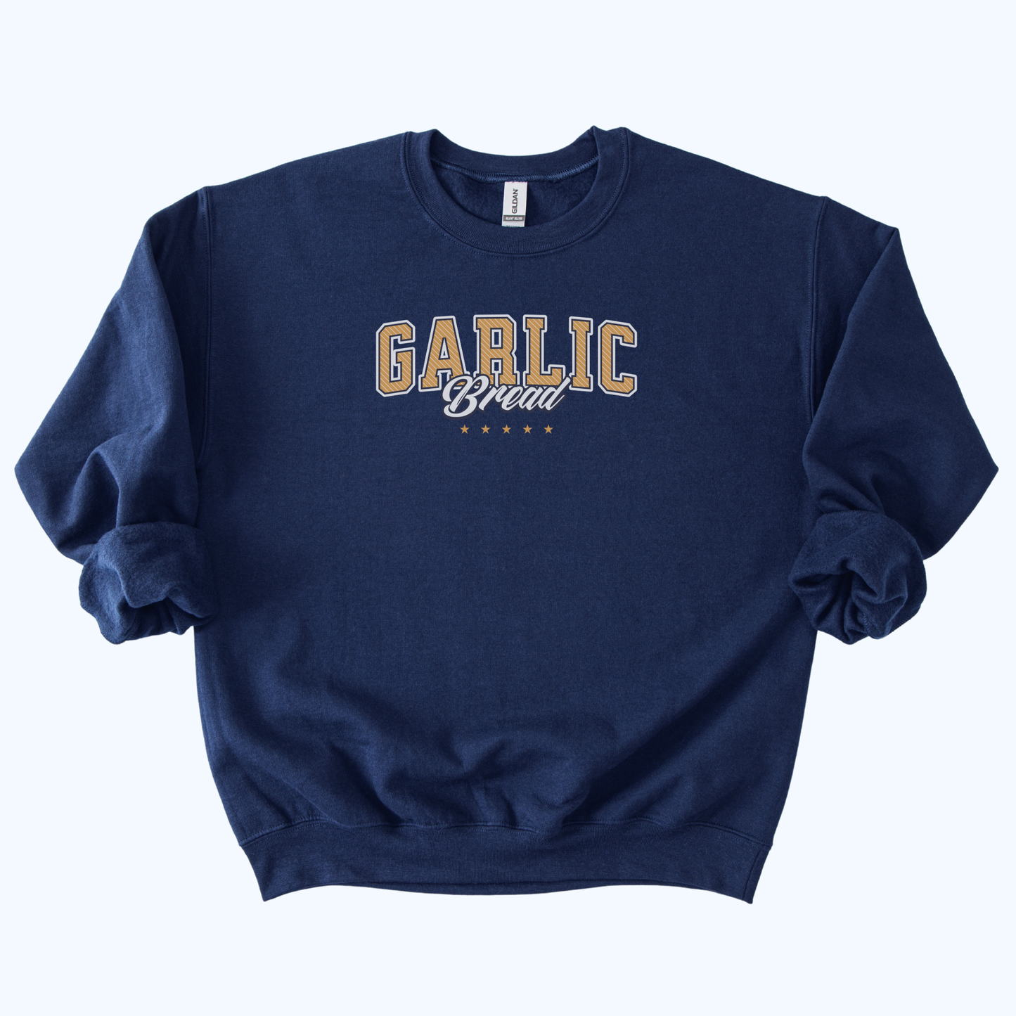 Garlic Bread Varsity Crewneck Sweatshirt | Foodie Gift
