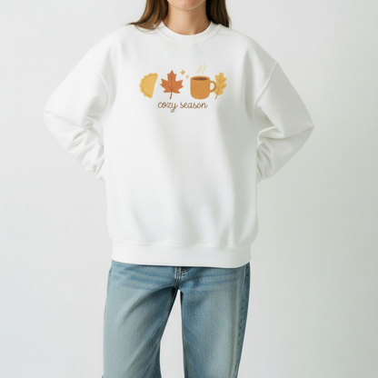 white Pierogi & Pumpkin Spice Crewneck | Cozy Season Sweatshirt | Host Gift