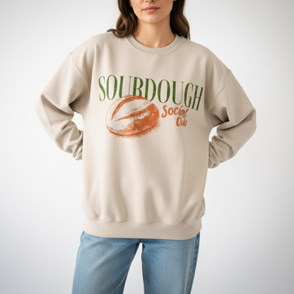 Sourdough Social Club Crewneck Sweatshirt | Bread Lover Gift