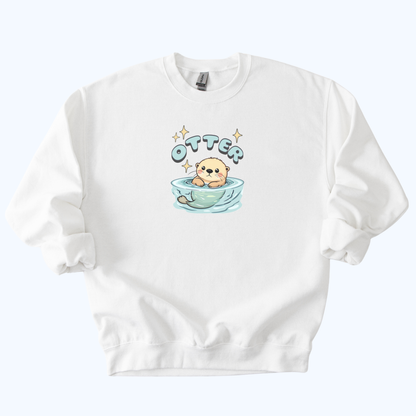 Sea Otter Graphic Crewneck Sweatshirt | Cute Animal Gift