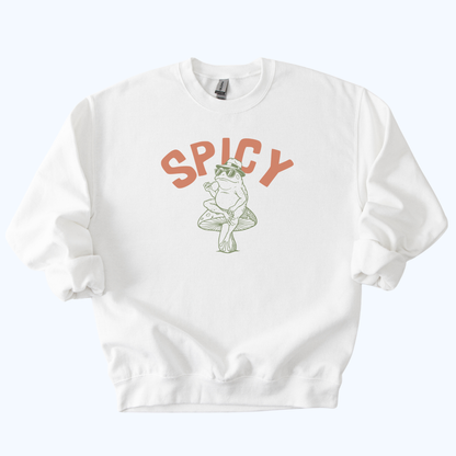 Spicy Toad Sweatshirt | Retro Frog Graphic Crewneck