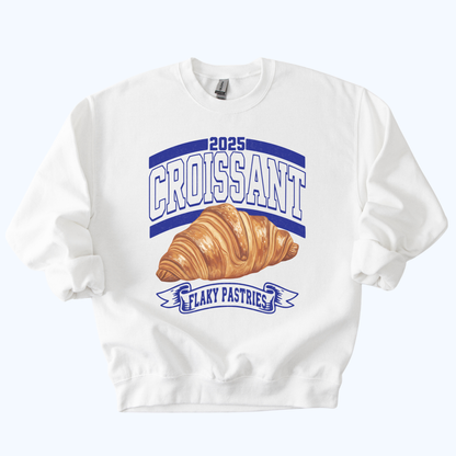 Croissant Varsity Crewneck Sweatshirt | 2025 Flaky Pastries