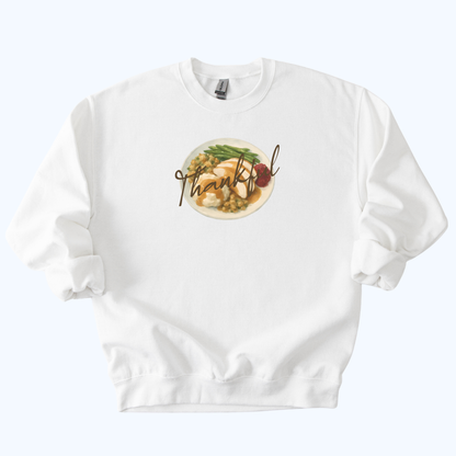 white Thankful Host Sweatshirt | “Thankful” Fall Crewneck Gift