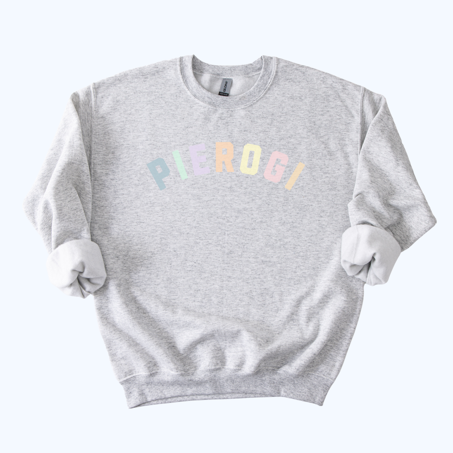 ash grey Pierogi Sweatshirt – Perfect Host Gift | Polish Foodie Apparel