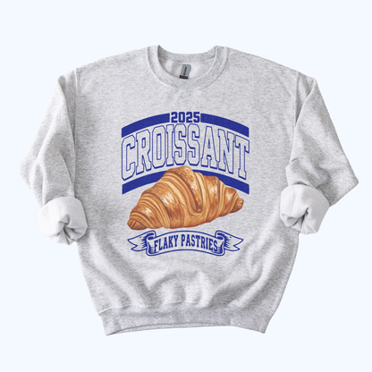 Croissant Varsity Crewneck Sweatshirt | 2025 Flaky Pastries