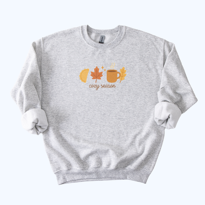 ash grey Pierogi & Pumpkin Spice Crewneck | Cozy Season Sweatshirt | Host Gift