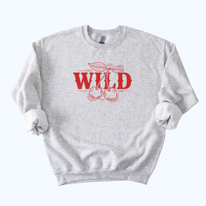 Wild Cherry Sweatshirt | Retro Fruit Graphic Crewneck