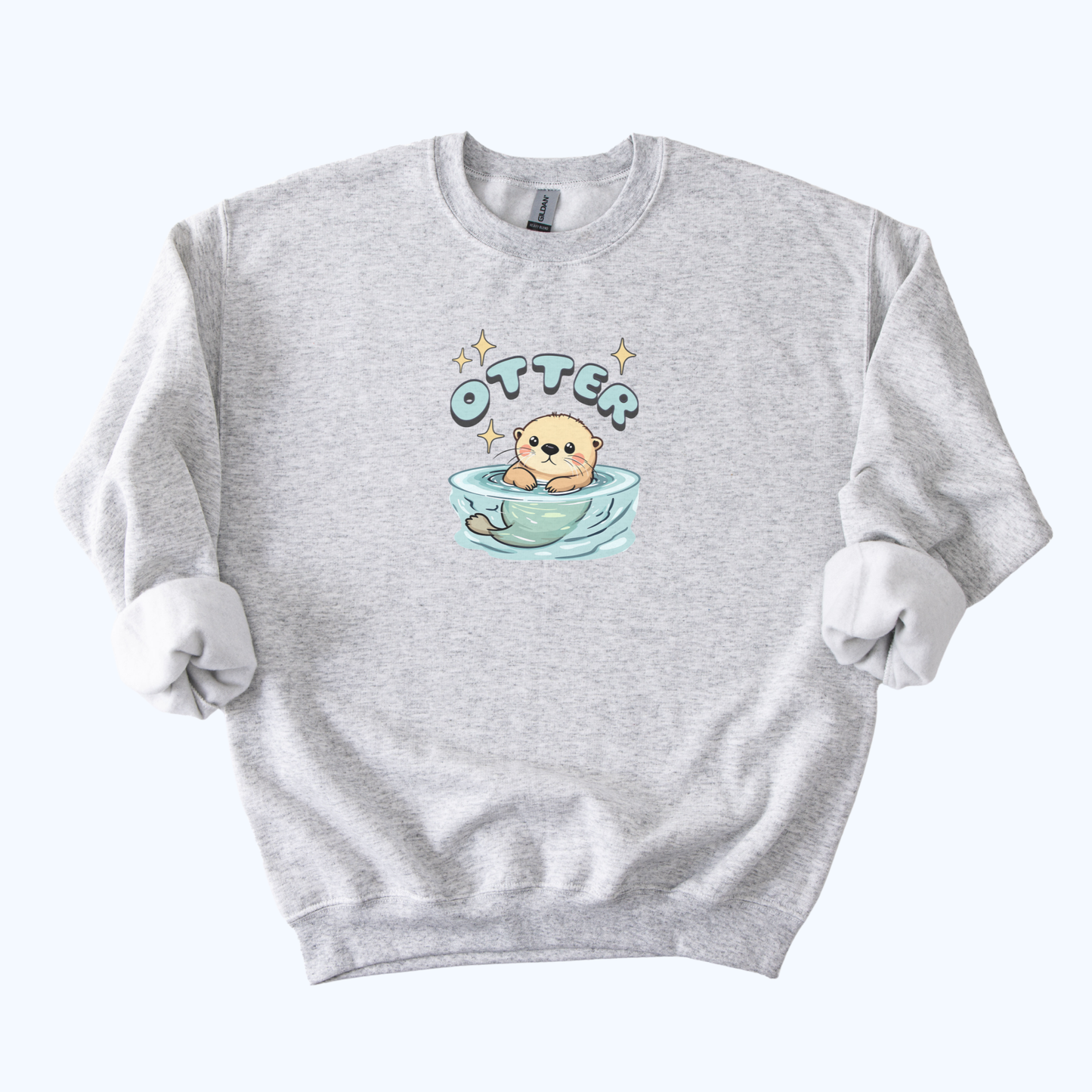 Sea Otter Graphic Crewneck Sweatshirt | Cute Animal Gift