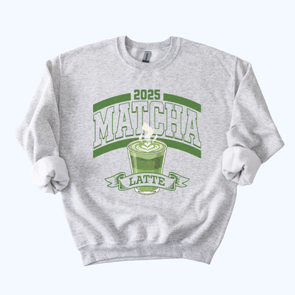 2025 Matcha Latte Varsity Sweatshirt | Vintage Football Style Crewneck