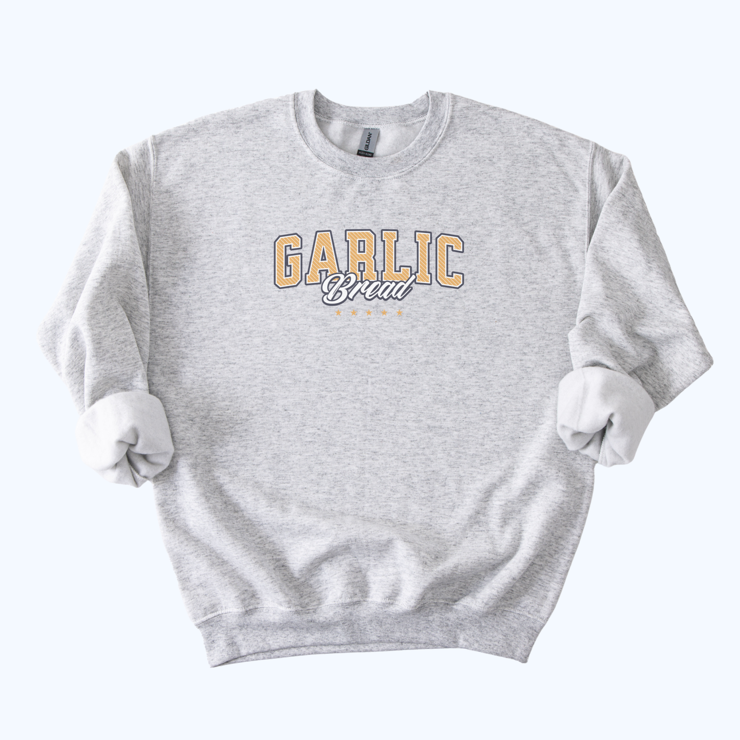 Garlic Bread Varsity Crewneck Sweatshirt | Foodie Gift