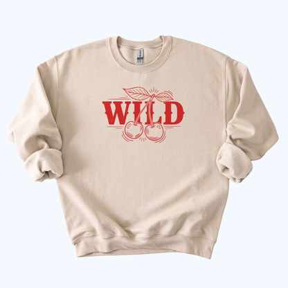 Wild Cherry Sweatshirt | Retro Fruit Graphic Crewneck