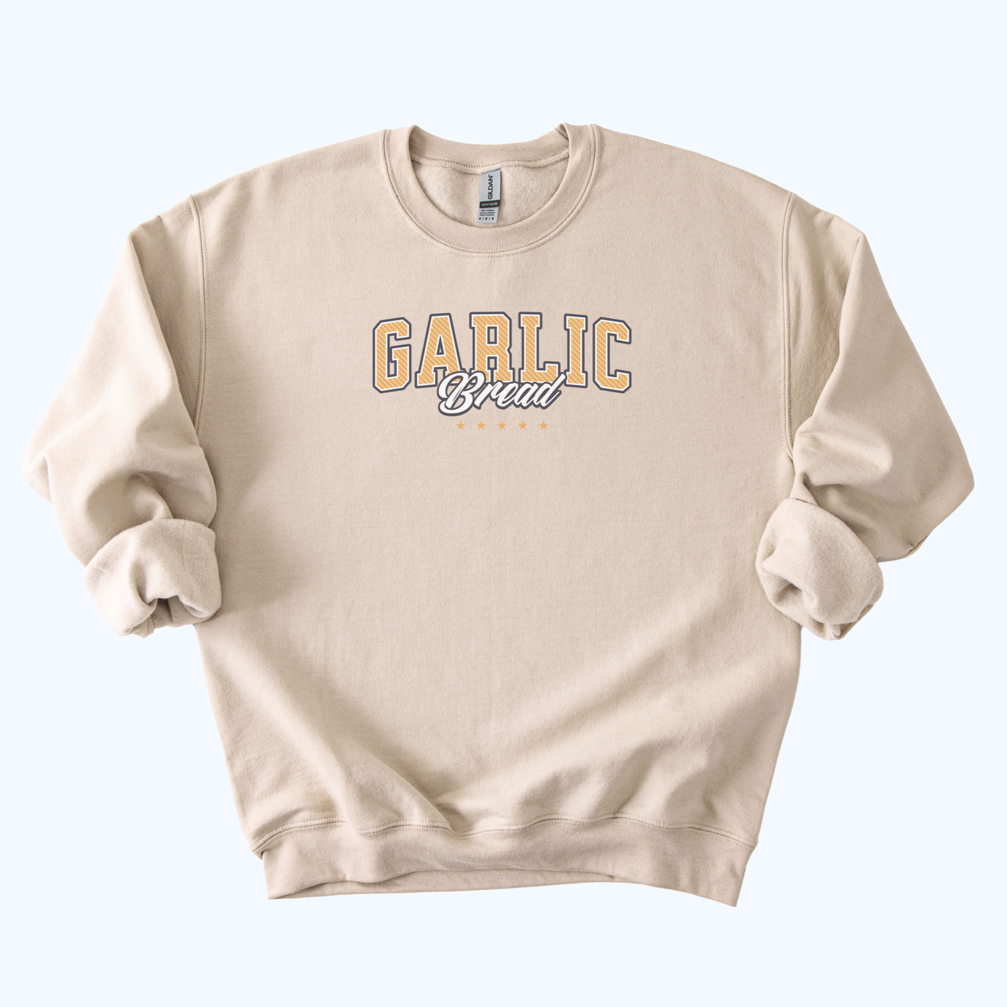 Garlic Bread Varsity Crewneck Sweatshirt | Foodie Gift
