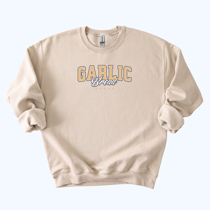 Garlic Bread Varsity Crewneck Sweatshirt | Foodie Gift