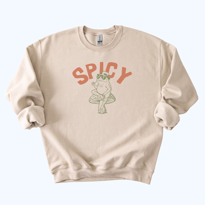Spicy Toad Sweatshirt | Retro Frog Graphic Crewneck