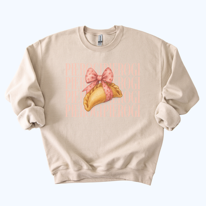 sand beige Pierogi Coquette Sweatshirt | Fall Host Gift & Comfort Food Crewneck