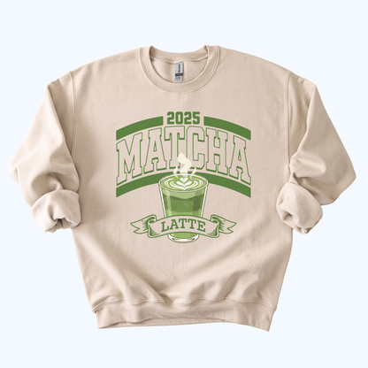 2025 Matcha Latte Varsity Sweatshirt | Vintage Football Style Crewneck