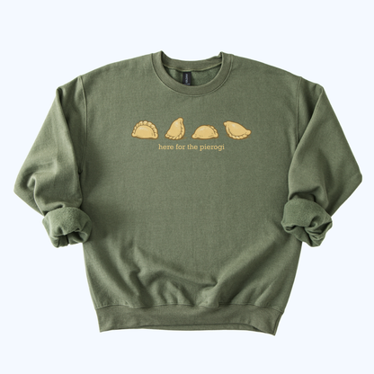 Here for the Pierogi Crewneck Sweatshirt | Polish Dumpling