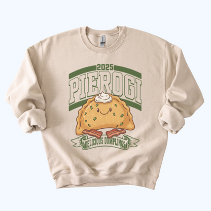 sand beige 2025 Pierogi vintage football style sweatshirt