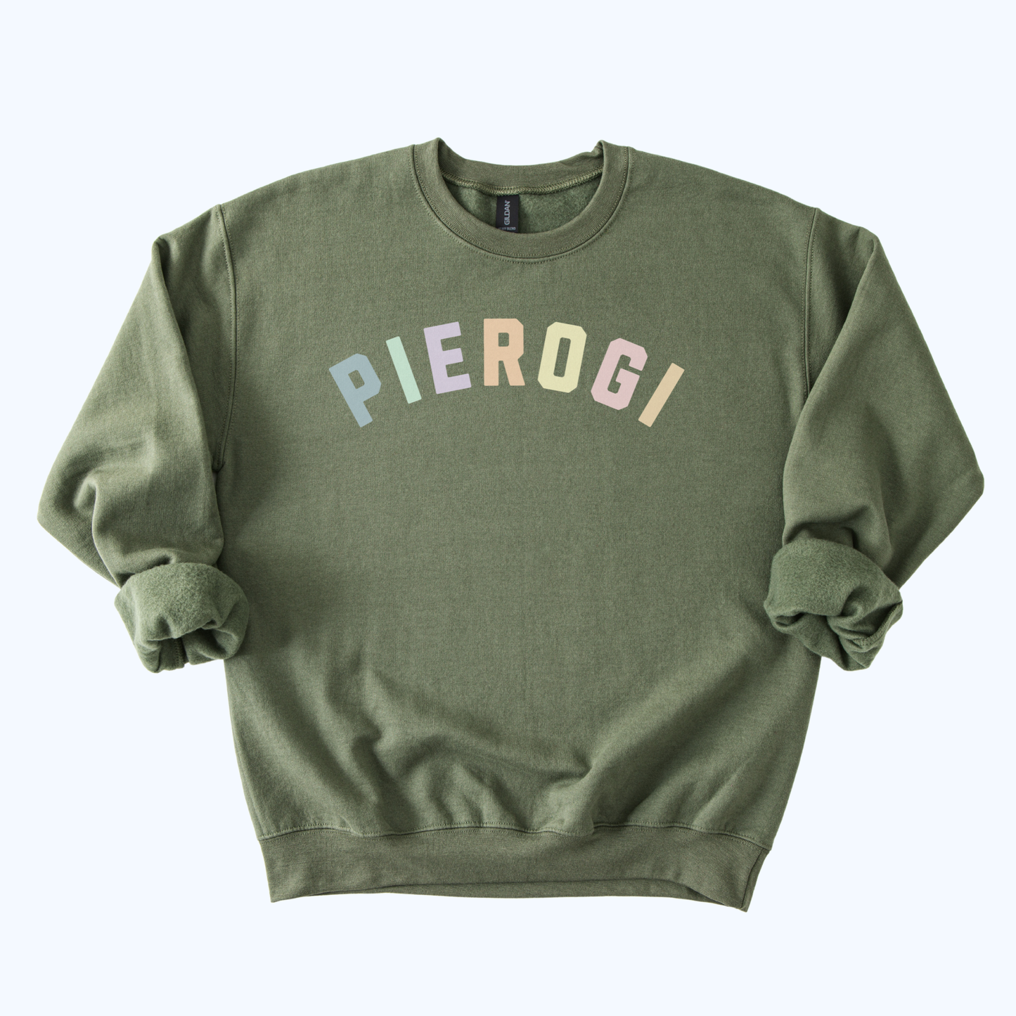 military green Pierogi Sweatshirt – Perfect Host Gift | Polish Foodie Apparel