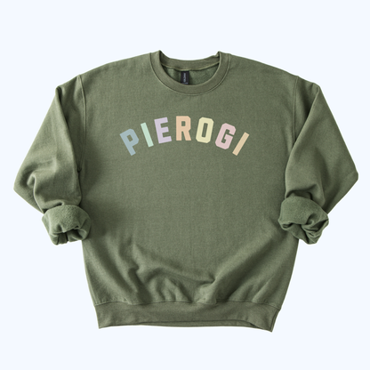 military green Pierogi Sweatshirt – Perfect Host Gift | Polish Foodie Apparel