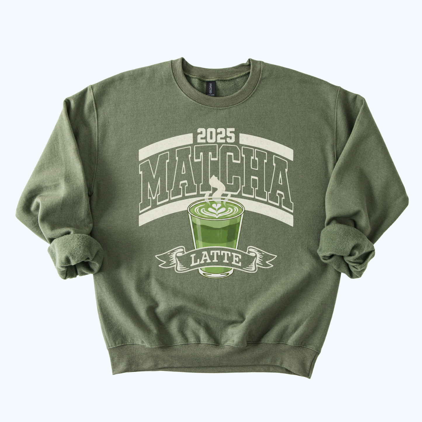 2025 Matcha Latte Varsity Sweatshirt | Vintage Football Style Crewneck