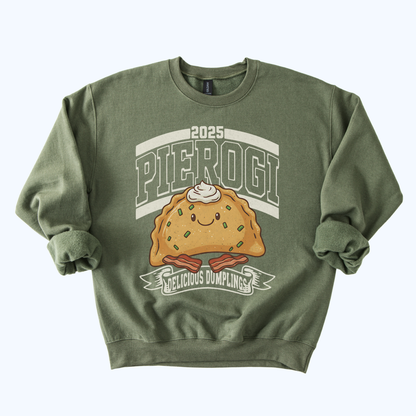 military green 2025 Pierogi vintage football style sweatshirt