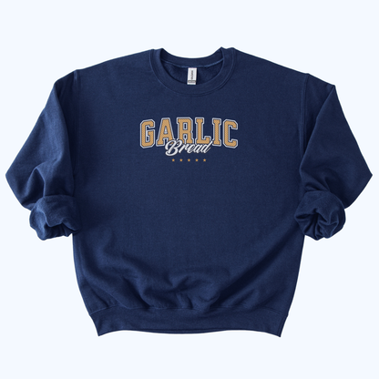 Garlic Bread Varsity Crewneck Sweatshirt | Foodie Gift