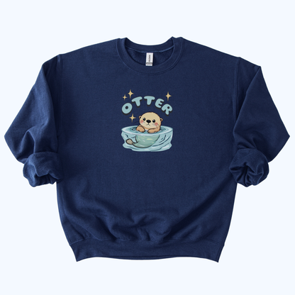 Sea Otter Graphic Crewneck Sweatshirt | Cute Animal Gift