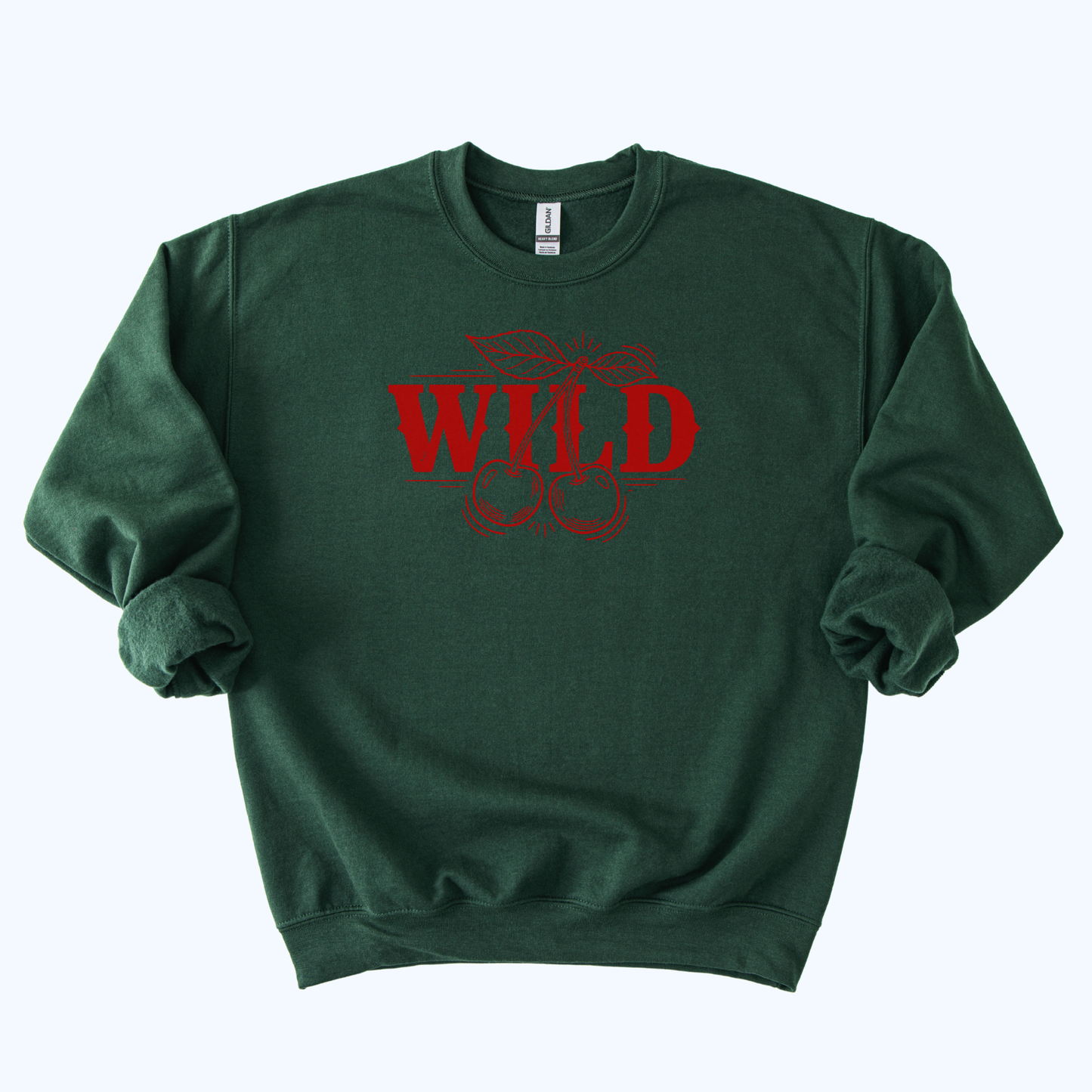 Wild Cherry Sweatshirt | Retro Fruit Graphic Crewneck