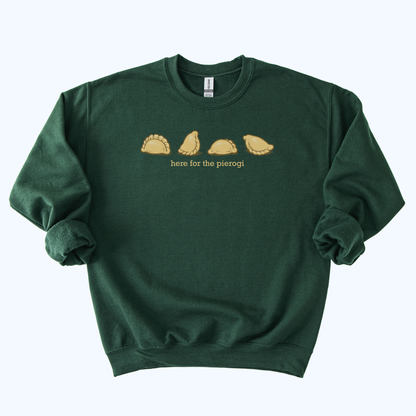 Here for the Pierogi Crewneck Sweatshirt | Polish Dumpling