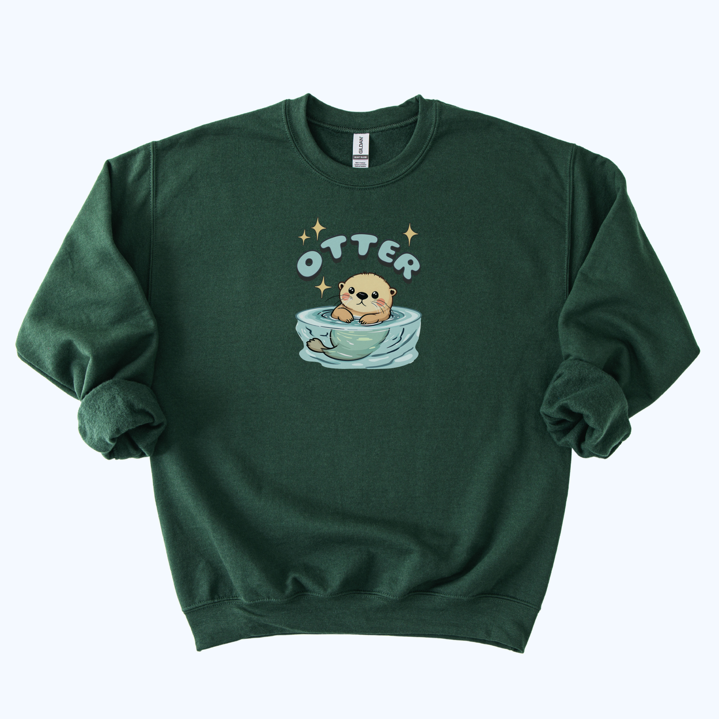 Sea Otter Graphic Crewneck Sweatshirt | Cute Animal Gift