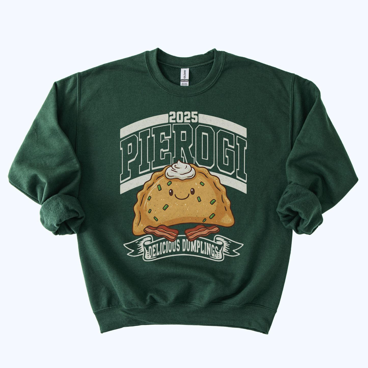 forest green 2025 Pierogi vintage football style sweatshirt