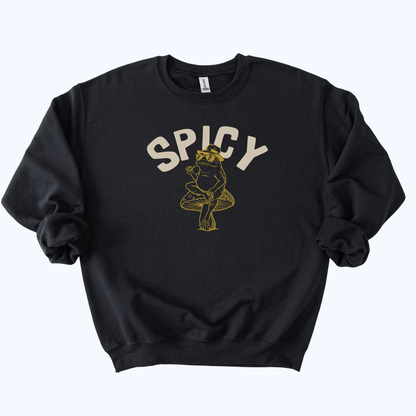 Spicy Toad Sweatshirt | Retro Frog Graphic Crewneck