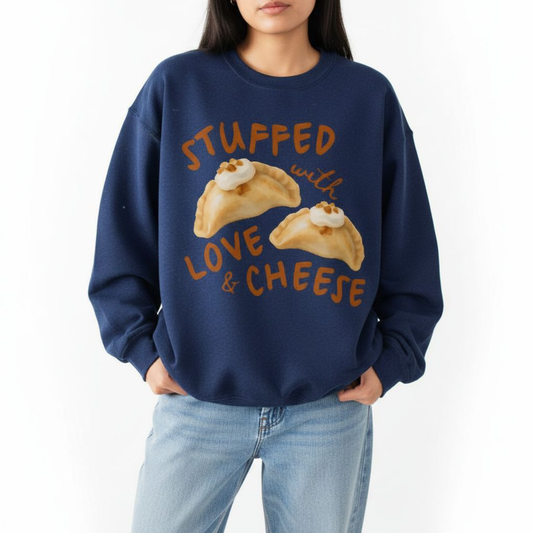 Stuffed with Love and Cheese Sweatshirt | Pierogi Lover Gift