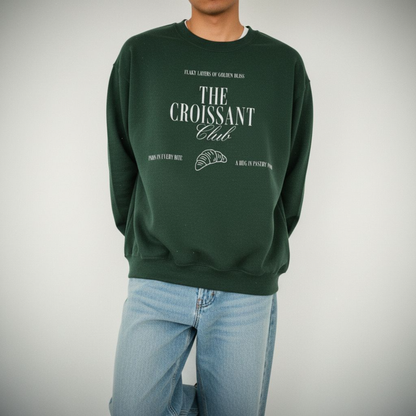 Croissant Club Sweatshirt | “Flaky Layers of Golden Bliss” Crewneck